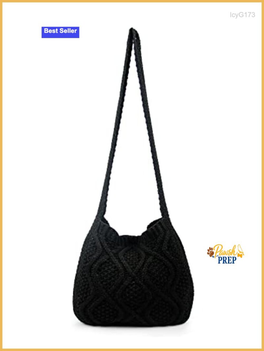 Crochet Boho Shoulder Bag Knitted Tote Handmade Beach Shopping